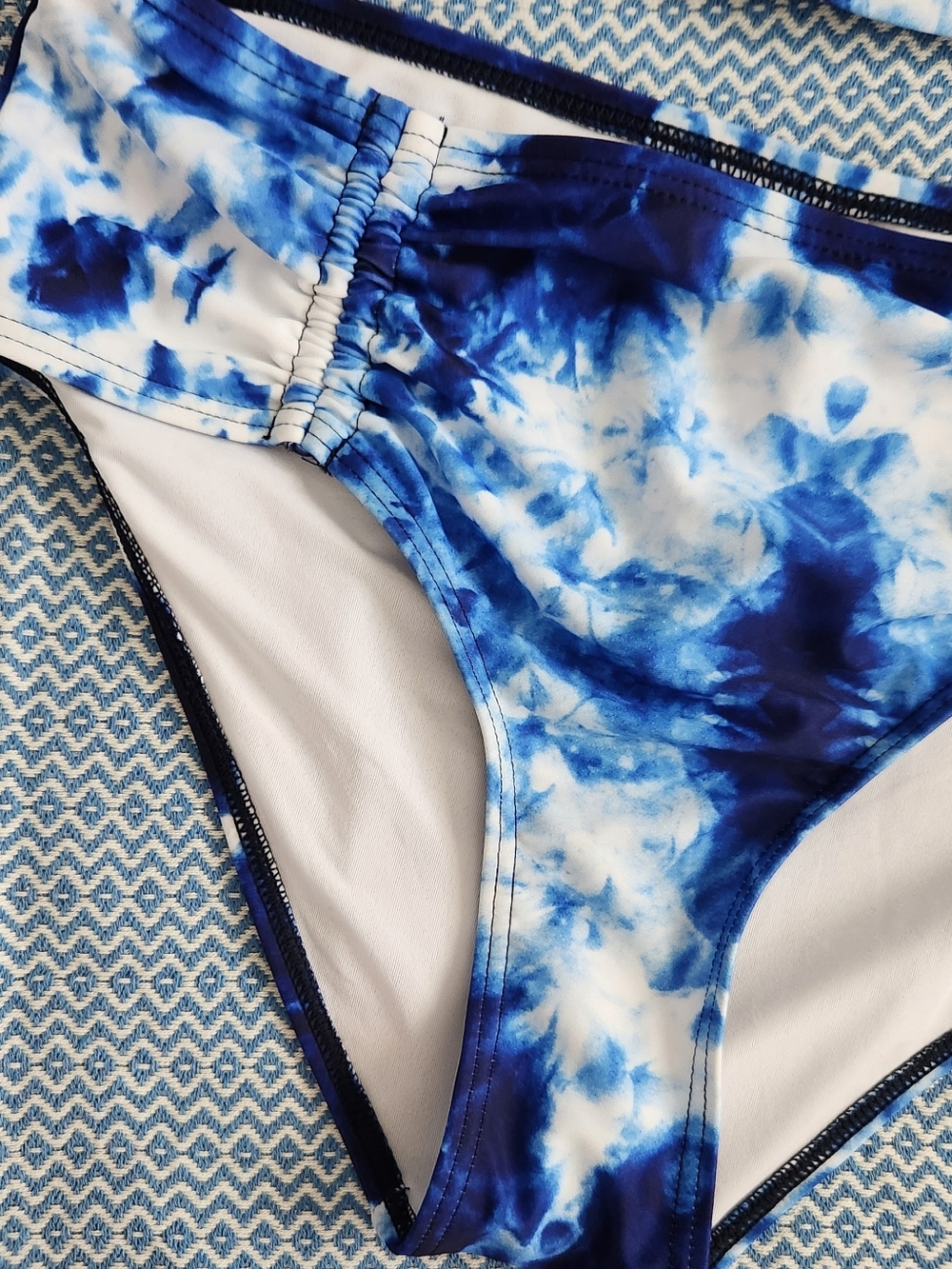 Blue Tie-Dye Bandeau Bikini Set - Women's Swim - Picture 6 of 12